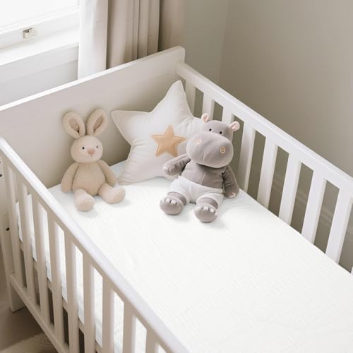 Amrcbb Organic Crib Sheets 2 Pack for Baby Girls Boys
