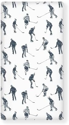 JEPFEIXIA Ice Hockey Fitted Crib Sheet 28x52