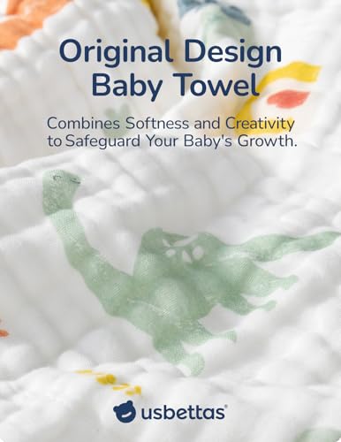 USBettas Muslin Baby Hooded Towel 2 Pack