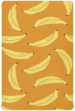 Tropical Banana Doodle Crib Sheets for Baby Toddlers