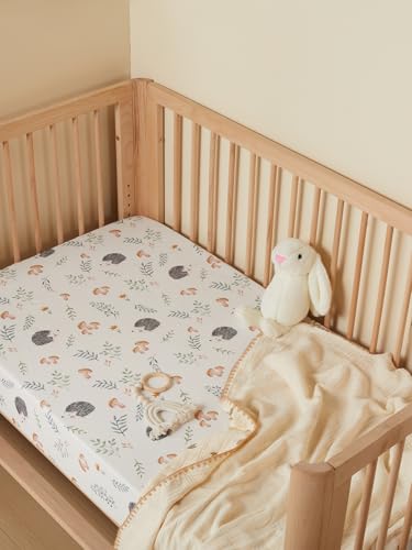 TILLYOU Crib Sheets 2 Pack - Soft and Durable for Baby