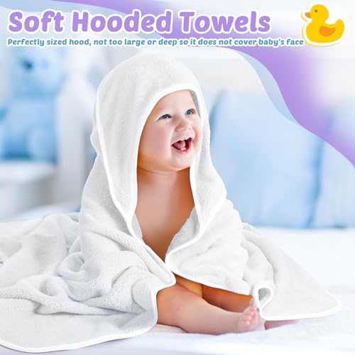 Chumia 6 Pack Baby Hooded Towels 30x30 Inch