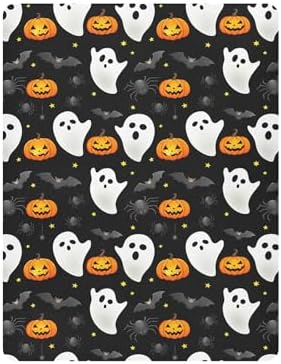Qilmy Halloween Ghosts Fitted Crib Sheet Soft Breathable 1