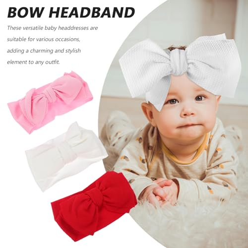 Totority 3pcs Baby Bow Headbands for Newborn Toddler