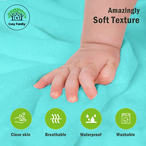 Cosy Family 3 Pack Baby Hooded Towels - Aquamarine