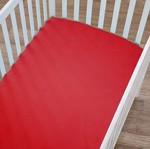 TL Care Supreme Fitted Crib Sheet 28x52 Red