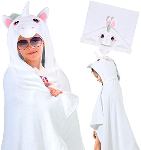 Moukeren Unicorn Hooded Towel for Kids 50x30 Inch