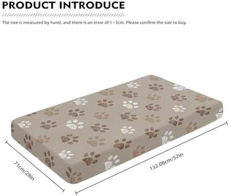 Streeyiu Brown Dog Paws Crib Sheet for Boys Girls