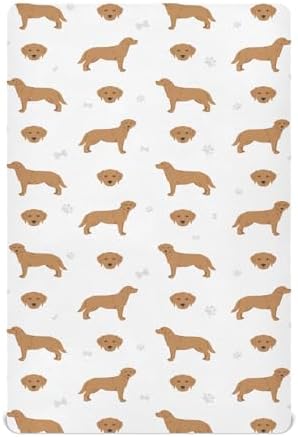KICPOAY Labrador Retriever Crib Sheet 52x28in