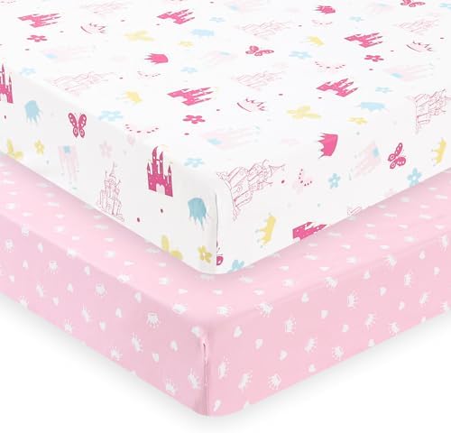 PHF 2 Pack Crib Sheets with 9in Deep Pocket