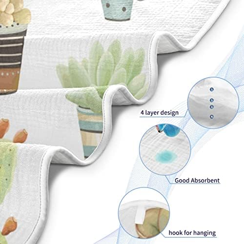 Kigai Soft Baby Hooded Towel 100 Cotton 4 Layer 30x30