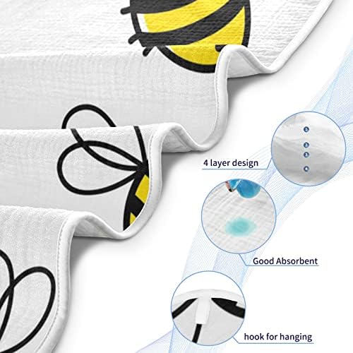 Kigai Flying Bumble Bees Baby Hooded Towel