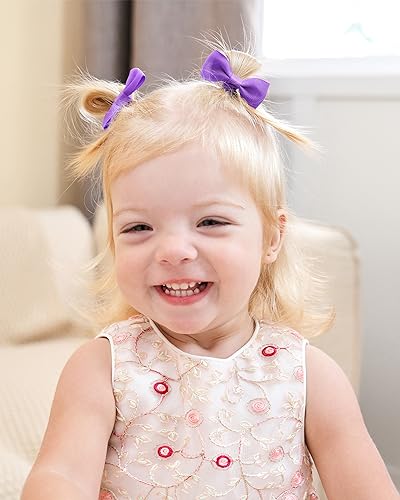 Jollybows 40pcs 4 Inches Baby Girls Headbands with 40pcs 2 Inches Hair Bows