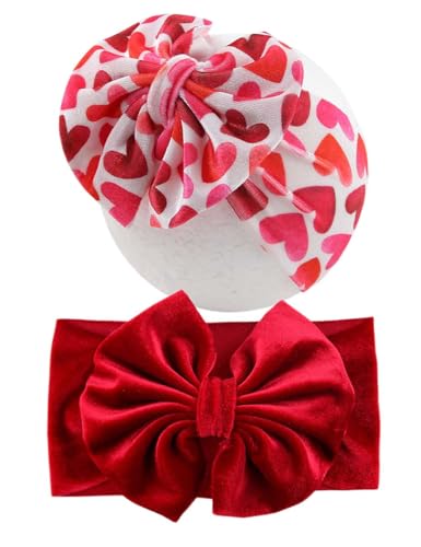 Valentines Bow Headband for Baby Girls