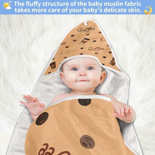 Caikeny Baby Hooded Towel for Newborns 30x30 Inch