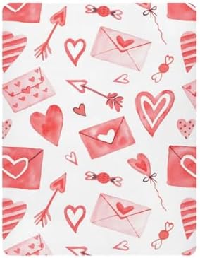 Moudou Valentines Love Heart Crib Sheet