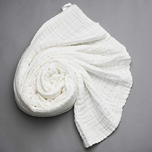 Bamboocart 6 Layer Muslin Swaddle Blanket - 41X41 Inches White