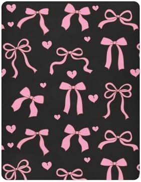 KICPOAY Bows Hearts Crib Sheets for Baby Toddler