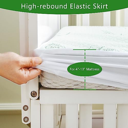 GOONIK Waterproof Crib Mattress Protector with Deep Pocket