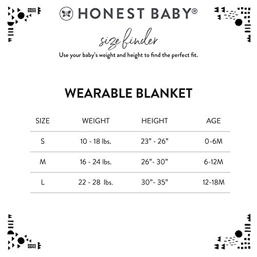 HonestBaby Organic Cotton Wearable Blanket for Baby and Toddler
