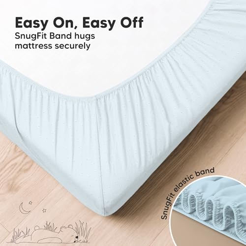 KeaBabies 2-Pack Fitted Crib Sheets - Glacier