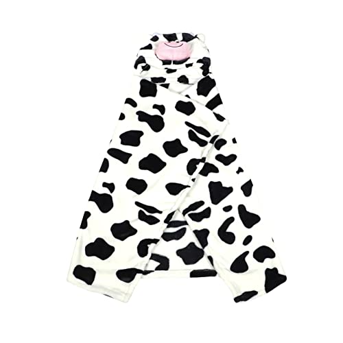Toyvian Flannel Cartoon Print Baby Hooded Towel