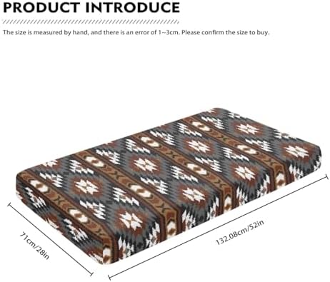 Streeyiu Aztec Themed Fitted Crib Sheet 52x28x8 in