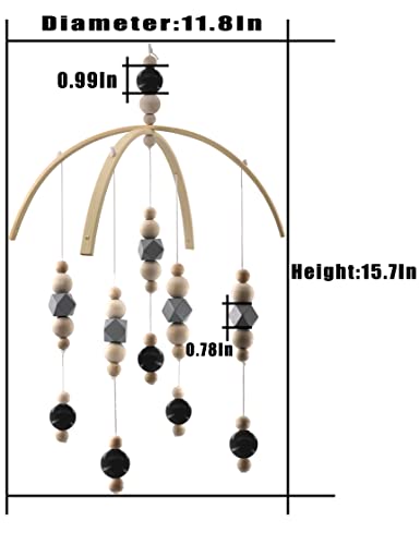SUPICKET Wooden Mobiles Bead Bed Felt Baby Crib Decor