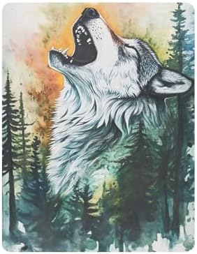 Qilmy Howling Wolf Crib Sheet for Babies Soft Breathable and Snug Fit