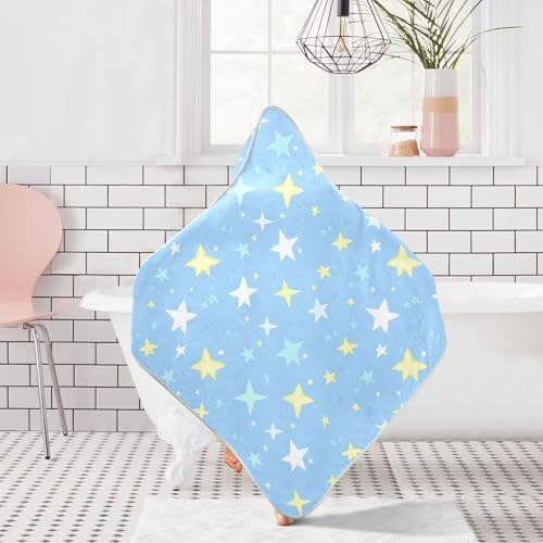 BOESI Doodle Colorful Stars Baby Bath Towel