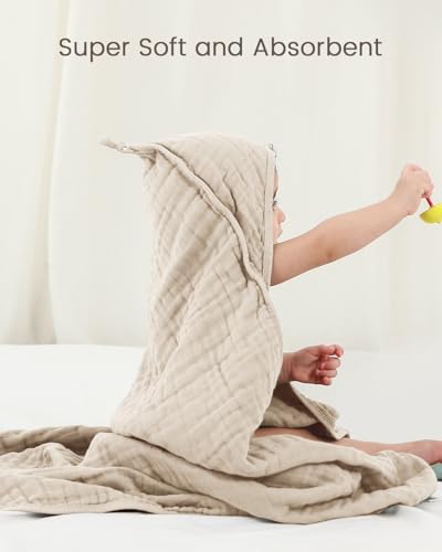 FAVERDIIY Newborn Hooded Towels 2 Pack