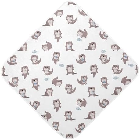 GOODOLD Cute Otter Baby Towel 30x30 Inch 100 Cotton