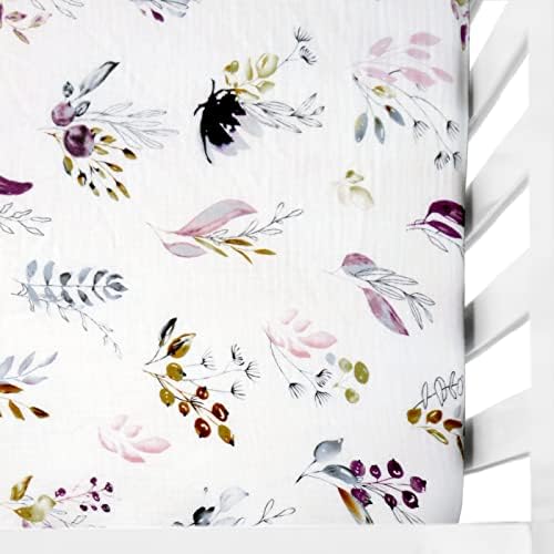 GRSSDER 100 Cotton Muslin Crib Sheet 52x28 1