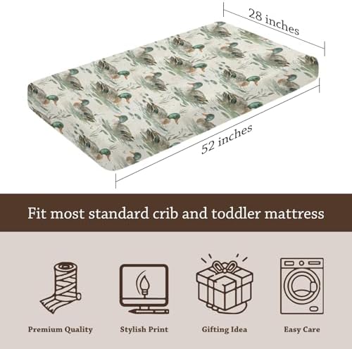 Cute Ducks Pattern Crib Sheets for Boys Girls