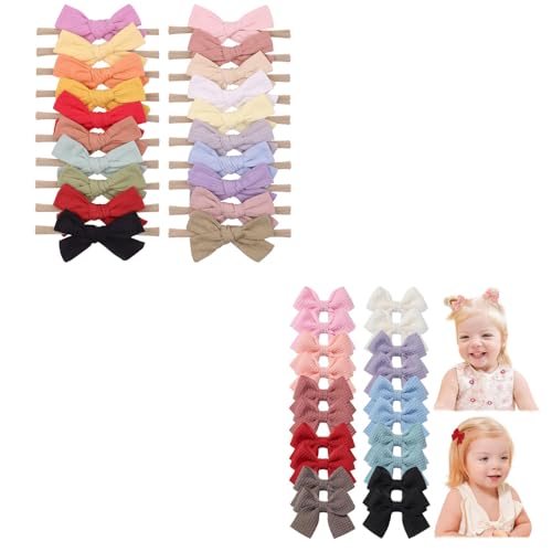 Jollybows 20pcs Baby Girls Headbands Mini Alligator Clips