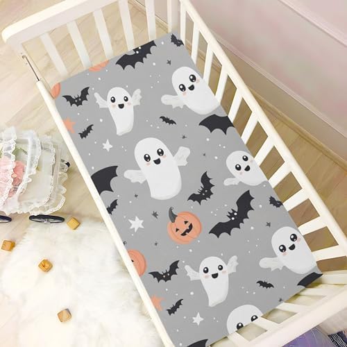 Qilmy Halloween Crib Sheet for Girls and Boys