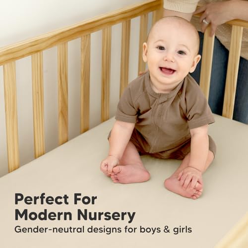 KeaBabies 2-Pack Waterproof Crib Sheets for Boys and Girls