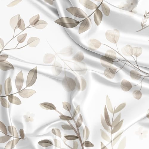 Sweet Jojo Designs Taupe Floral Leaf Crib Sheet 1