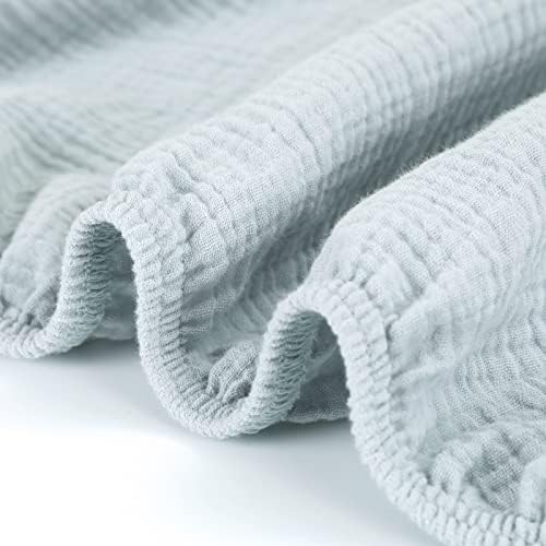 GRSSDER Muslin Crib Sheets 2 Pack 100 Cotton Safe Fit 52 x 28