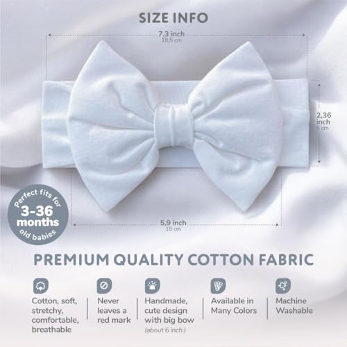 Baby Girl Headbands with Big Bows 3-36 Months