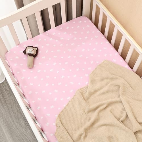 PHF 2 Pack Crib Sheets with 9in Deep Pocket