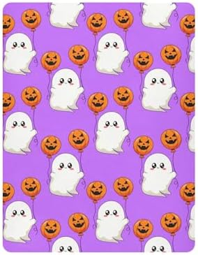 Qilmy Halloween Ghosts Fitted Crib Sheet Soft Breathable