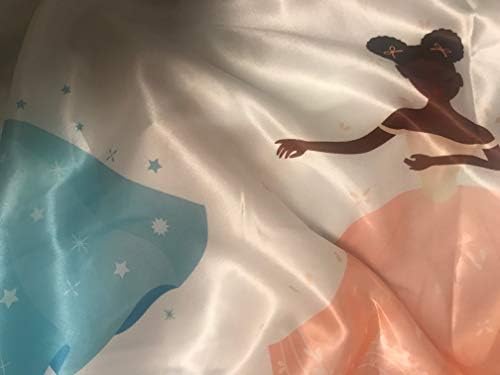 Satin Fitted Crib Sheet with Ballerina Design for Baby and Toddler Beds
