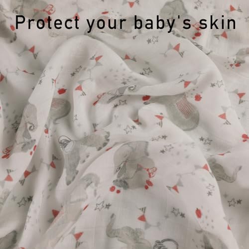 LYRICHOM Muslin Burp Cloths 6 Pack for Newborn