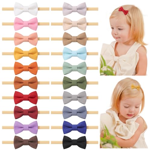Jollybows 20pcs 2 Baby Girl Hair Bows Headbands