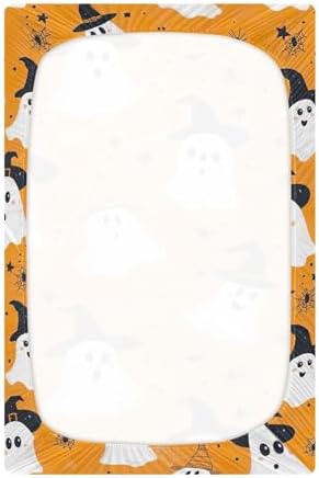 Qilmy Cartoon Ghosts Fitted Crib Sheet Soft Breathable