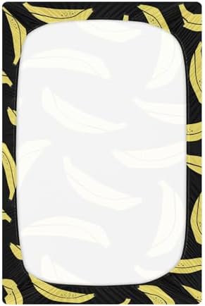 KICPOAY Tropical Banana Doodle Crib Sheets