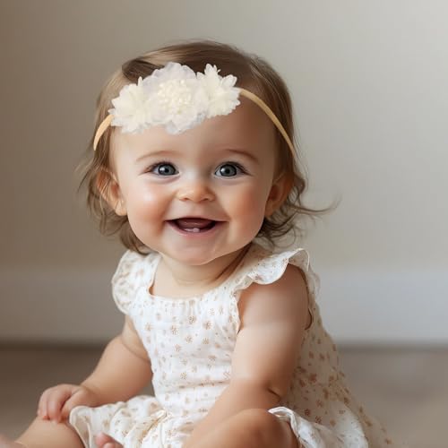 Kenjudess Stretchy Baby Girl Flower Headbands 1