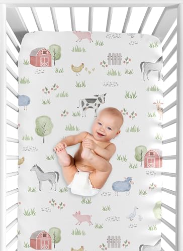 Sweet Jojo Designs Fitted Crib Sheets Farm Animals
