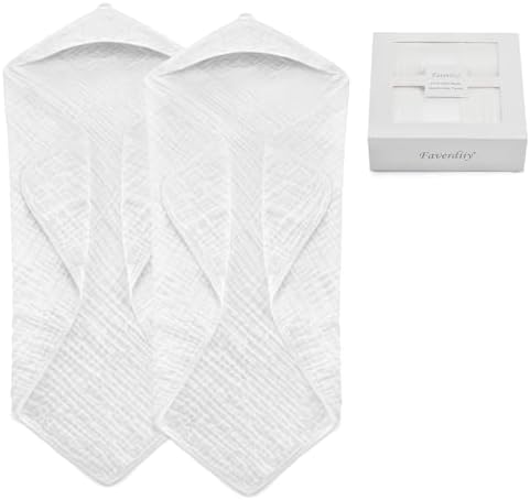 FAVERDIIY Hooded Baby Towels 2 Pack